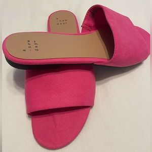A New Day Hot Pink Slide Sandals - size 8.5 - new